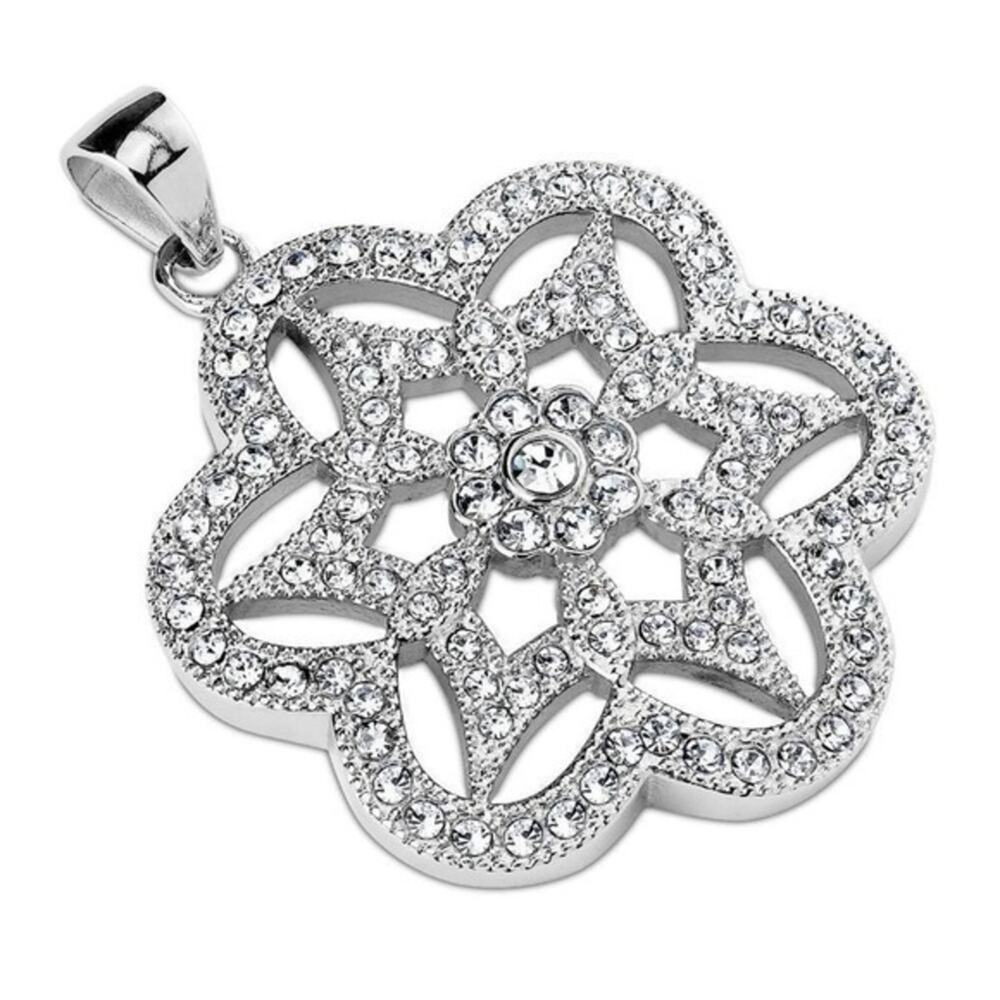 New stainless steel gem‎ paved Pendant